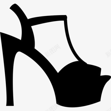 高跟鞋高跟鞋时尚女鞋图标图标