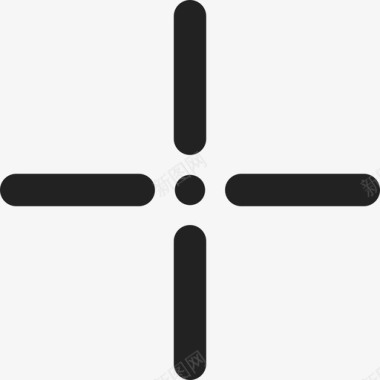 设计黑色十字靶医用十字准星图标图标