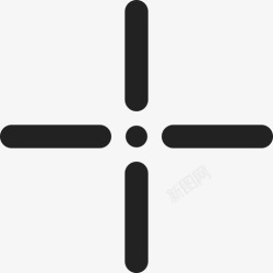 黑色停车场标识十字靶医用十字准星图标高清图片
