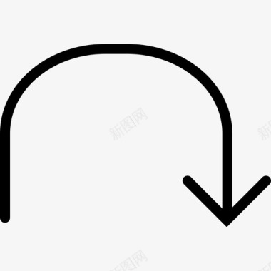曲线箭头向下箭头箭头组合图标图标