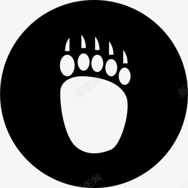 熊掌印动物脚印图标图标