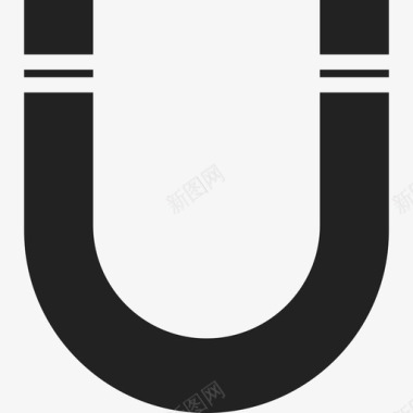 黑色帽子U形磁铁ios7黑色图标图标
