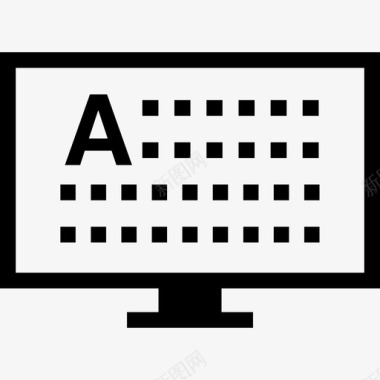 电脑显示器有文字教育阅读图标图标