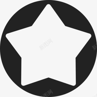 大星星按钮形状ios7高级填充2图标图标