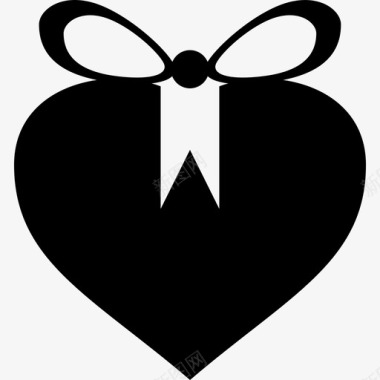 心形盒子形状礼品盒图标图标