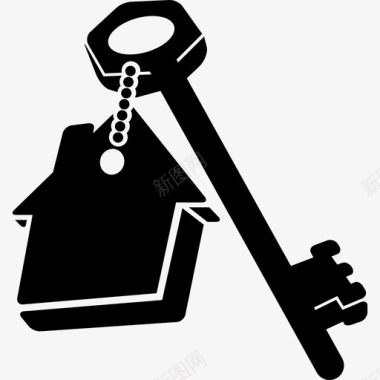 钥匙扣房地产温馨的家图标图标