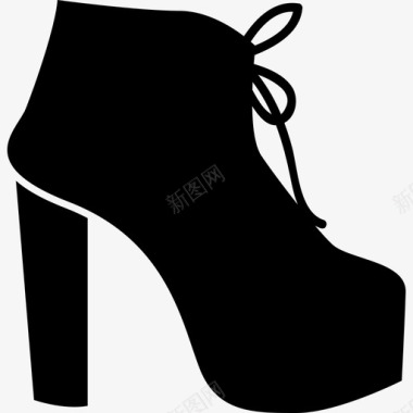 厚底靴时尚女鞋图标图标