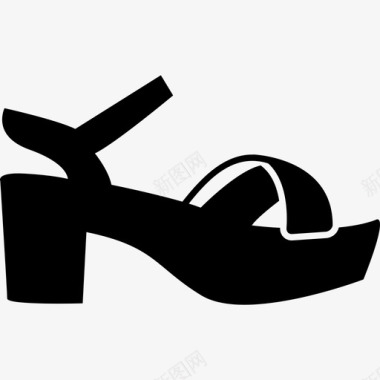 厚底凉鞋时尚女鞋图标图标