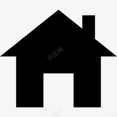 小房子免抠带烟囱的小房子建筑物facebook包图标图标