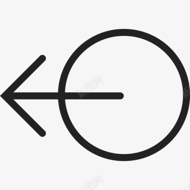 左指箭头和圆箭头箭头组合图标图标