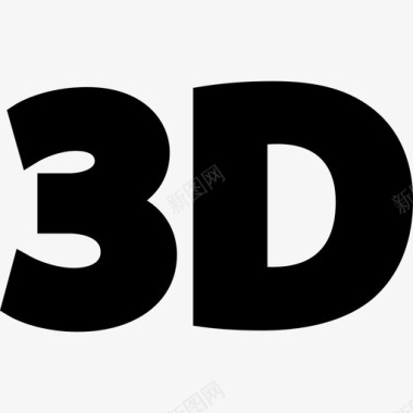 3D怪兽3D文本电影院图标图标