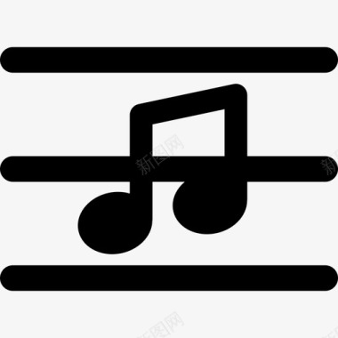 音乐音符上有音乐五角星线音乐和声音2图标图标