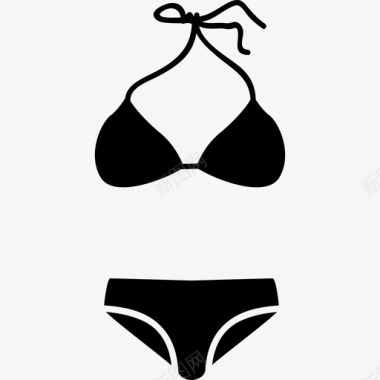 泳装性感与女人味两件套时尚时尚的偶像图标图标