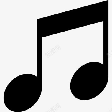 音乐双音符形状音乐和声音1图标图标