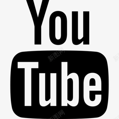 Youtube徽标字体很棒填充图标图标