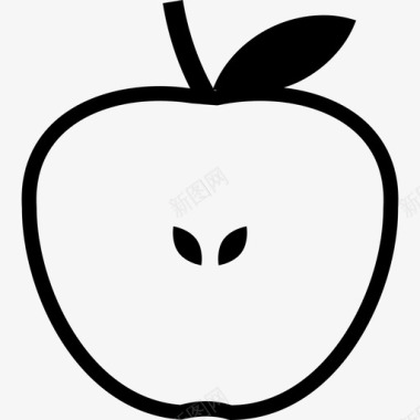 半个苹果食物生态图标图标