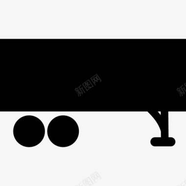 卡车集装箱车轮上的黑色矩形轮廓运输车轮上方图标图标