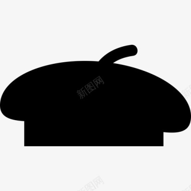 时尚的贝雷帽黑色的形状时尚艺术图标图标