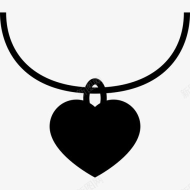 心形珠宝吊坠造型时尚图标图标