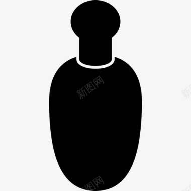 瓶子黑色和圆形的形状工具和器具时尚的图标图标