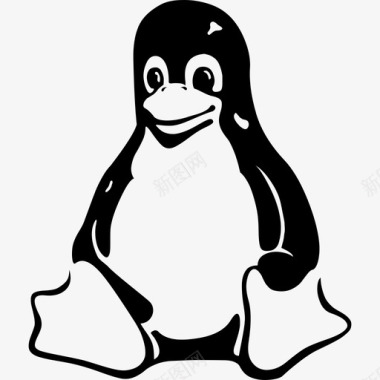 美丽字体设计Linux徽标字体很棒填充图标图标