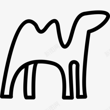 骆驼骆驼轮廓动物图标图标