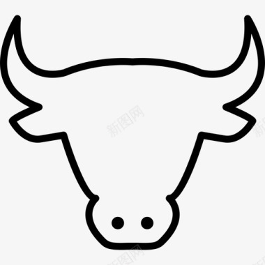 轮廓牛头轮廓动物图标图标