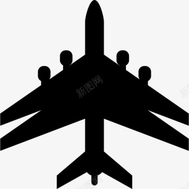 双翼黑色双翼飞机运输飞机图标图标