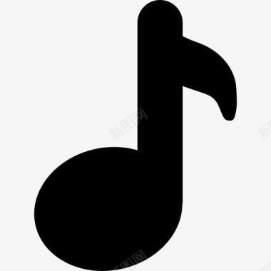 音符黑色形状音乐和声音1图标图标