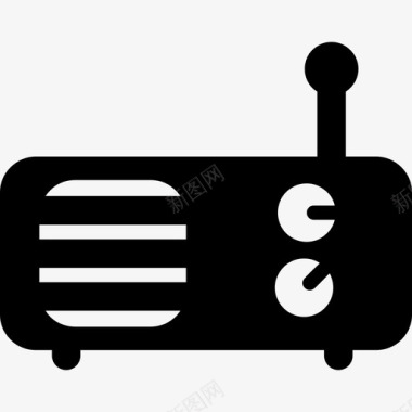带控制技术音乐和声音的无线电发射器1图标图标