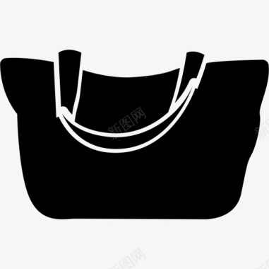 女性黑色手袋工具和用具时尚的图标图标