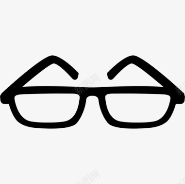 薄型眼镜医学的时尚的图标图标