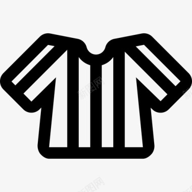 足球线裁判员条纹T恤运动型图标图标