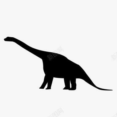 恐龙动物头骨腕龙动物生物图标图标