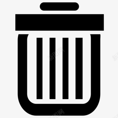 垃圾桶垃圾桶删除擦除垃圾图标图标
