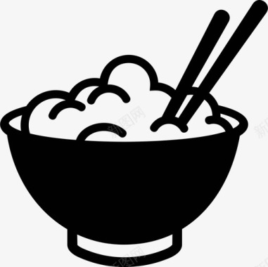 粮食食品筷子图标图标