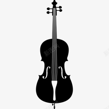 交响乐大提琴古典乐器图标图标