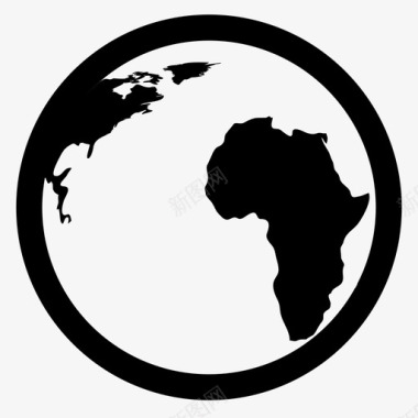 非洲拼图地图地球非洲地理行星世界图标图标