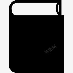 中英文书封书封黑色物件教育用品文具图标高清图片