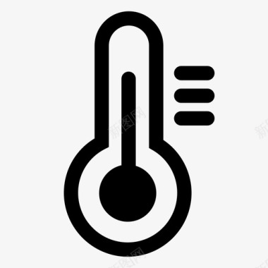 恒温器冷热图标图标