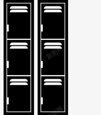 彩绘储物柜储物柜健身房学校图标图标