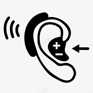 助听器图标助听器聋哑噪音图标图标
