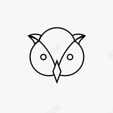 生物猫头鹰动物鸟图标图标