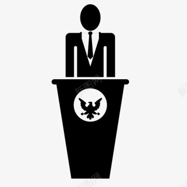 总统美国讲台图标图标