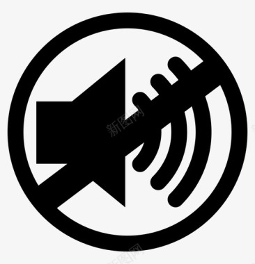 电灯泡logo静音音频噪音图标图标