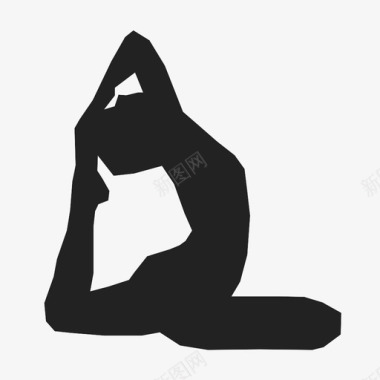 伸展运动瑜伽运动健身图标图标