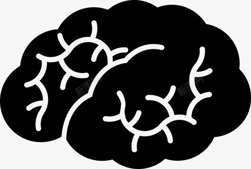 思考的人大脑解剖学生物学图标图标