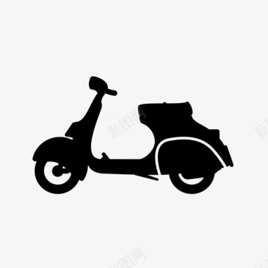滑板车自行车城市意大利摩托车图标图标