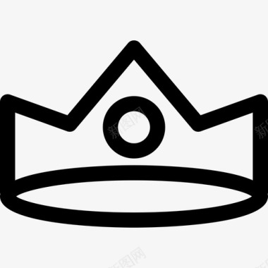 皇家皇冠简单正面有圆形宝石形状各异图标图标