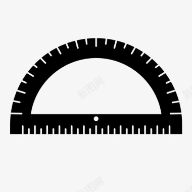 数学矢量量角器角度几何图标图标